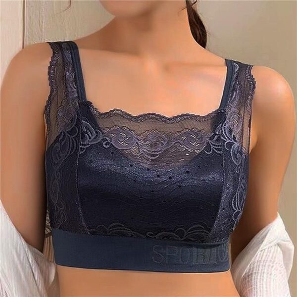 Sporty Elegance Padded Lace Bra